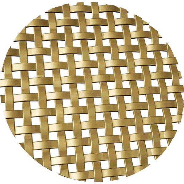 Designs Of Distinction .1875" Flat Square Decorative Grille - Satin Brass, 18" W x 48" L Sheet 011848RE25SB1